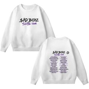 Junior H 2023 Tour Two Sided Sad Boyz Music Graphic Sweatshirt